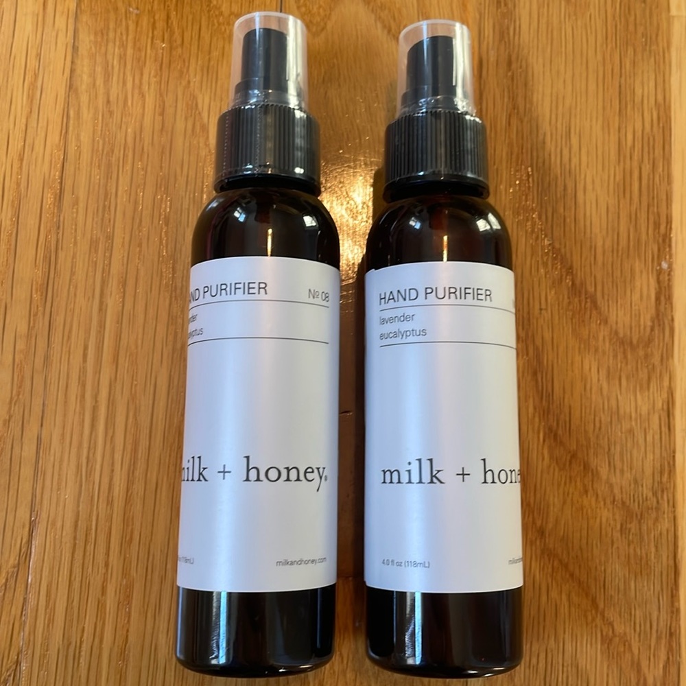 NWT New with Tags Milk & Honey Lavender Eucalyptus Hand Purifier No 8 Set